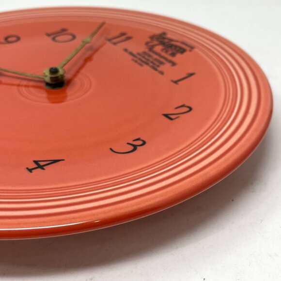 Homer Laughlin 10" Persimmon FIESTA 60th ANNIVERSARY Dinner Plate Wall Clock - Picture 5 of 7